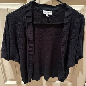 Fashion Bug Black Open-Front Cardigan